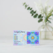 パターン（の模様が）あるなブルースターの腰回りが大きな曼荼羅 名刺 (スタンド正面)