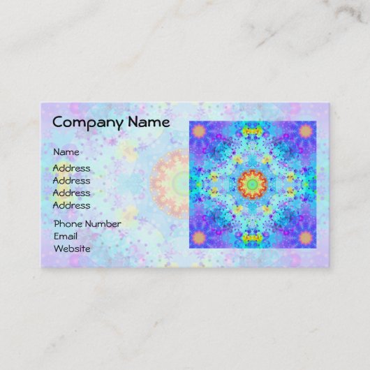 パターン（の模様が）あるなブルースターの腰回りが大きな曼荼羅 名刺 (正面)