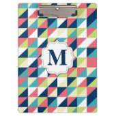 パターン(の模様が)あるなモノグラムの先生のオフィスの用箋挟 クリップボード (正面)
