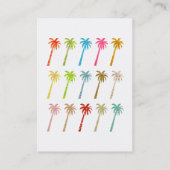 パターン（の模様が）あるなヤシの木、失敗のヒイラギの休日、 名刺 (裏面)