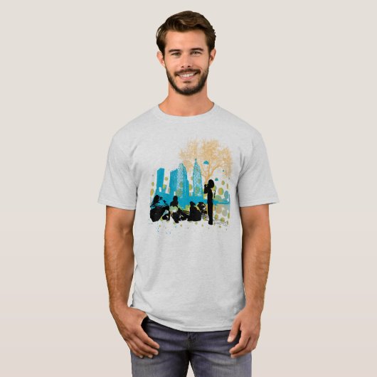 パターン(の模様が)あるなワイシャツのgang2とぶら下がった tシャツ (正面フル)