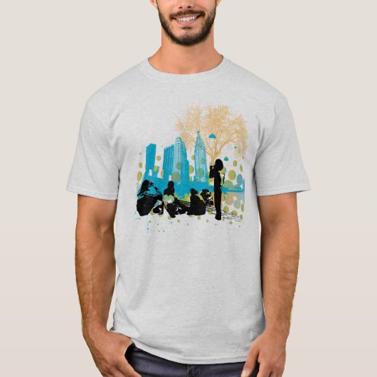 パターン(の模様が)あるなワイシャツのgang2とぶら下がった tシャツ (正面)