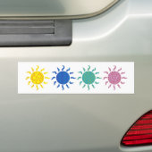 パターン（の模様が）あるな太陽 バンパーステッカー (車上)