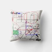 パターン(の模様が)あるな数学の物理学科学の同等化の方式 クッション (裏面)