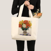 パターン(の模様が)あるな水差し2005年の菊 ラージトートバッグ (正面(商品))