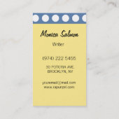 パターン（の模様が）あるな水玉模様の名刺 名刺 (裏面)