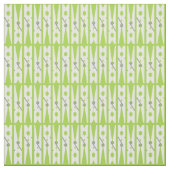 パターン（の模様が）あるな若草色および白い洗濯ばさみ ファブリック (見本)