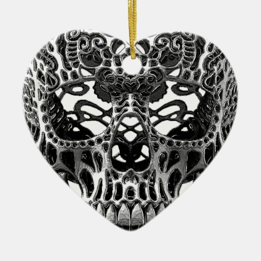 パターン(の模様が)あるなSkull.png セラミックオーナメント (正面)
