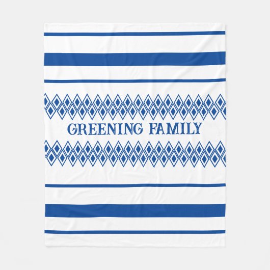 パターン（の模様が）あるぼやけ伝統的層 フリースブランケット (正面)