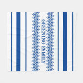 パターン（の模様が）あるぼやけ伝統的層 フリースブランケット (正面(横))