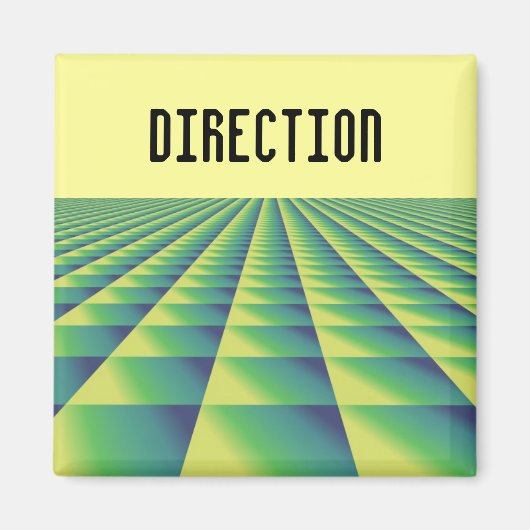 パターン（の模様が）あるやる気を起こさせることわざ マグネット (正面)