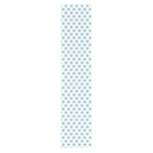 パターン（の模様が）あるをくまなくあなたのカスタムなロゴ|のイメージ ショートテーブルランナー (正面)