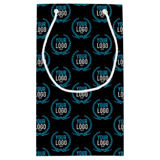 パターン(の模様が)あるをくまなくあなたのカスタムなロゴ|のイメージ スモールペーパーバッグ (裏面)