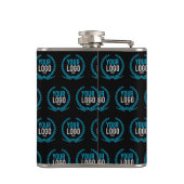 パターン(の模様が)あるをくまなくあなたのカスタムなロゴ|のイメージ フラスク (裏面)