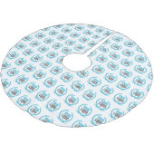 パターン（の模様が）あるをくまなくあなたのカスタムなロゴ|のイメージ ブラッシュドポリエステルツリースカート (アングル)