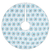 パターン(の模様が)あるをくまなくあなたのカスタムなロゴ|のイメージ ブラッシュドポリエステルツリースカート (正面)