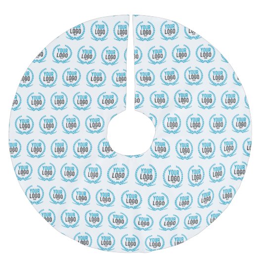 パターン（の模様が）あるをくまなくあなたのカスタムなロゴ|のイメージ ブラッシュドポリエステルツリースカート (正面)