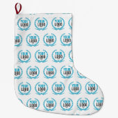 パターン（の模様が）あるをくまなくあなたのカスタムなロゴ|のイメージ ラージクリスマスストッキング (正面)