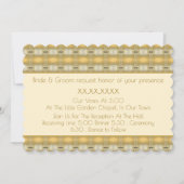 パターン（の模様が）あるエレガント金ゴールド 招待状 (正面)