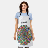 パターン（の模様が）あるカスタム家 エプロン (着用した状態)
