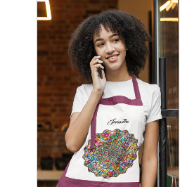 パターン（の模様が）あるカスタム家 エプロン