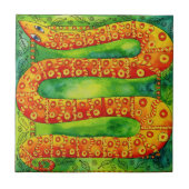 パターン（の模様が）あるスネークウォーターイラストレーション タイル (正面)