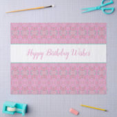 パターン（の模様が）あるティッシュペーパーハッピーバースデー 薄葉紙 (クラフト)