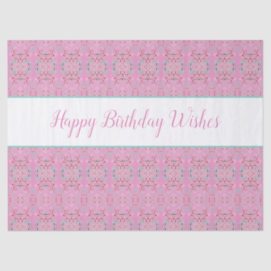 パターン（の模様が）あるティッシュペーパーハッピーバースデー 薄葉紙 (正面)
