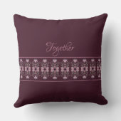 パターン(の模様が)あるデザインインPinksグレー クッション (裏面)