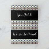 パターン(の模様が)あるデザインオンブラック シーズンカード (内部)