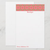 パターン（の模様が）あるデザイン 便箋 (正面/裏面)