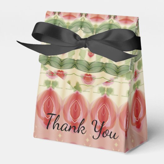 パターン（の模様が）あるビクトリアン結婚式の引き出物 フェイバーボックス (正面サイド)