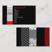 パターン（の模様が）ある枕： 名刺 (正面/裏面)