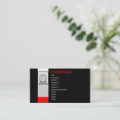 パターン（の模様が）ある枕： 名刺 (スタンド正面)