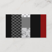 パターン（の模様が）ある枕： 名刺 (裏面)