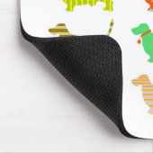 パターン（の模様が）ある猟犬犬 マウスパッド (コーナー)