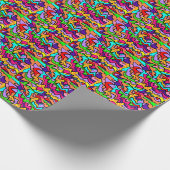 パターン（の模様が）ある紙を色で包みカッコいいファンキーる ラッピングペーパー (角)