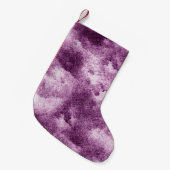 パターン(の模様が)ある紫、抽象芸術、飾り、古代。 スモールクリスマスストッキング (正面 (吊り時))