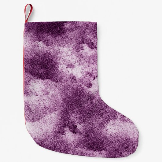 パターン(の模様が)ある紫、抽象芸術、飾り、古代。 スモールクリスマスストッキング (正面)