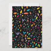 パターン(の模様が)ある葉シャワー 招待状 (裏面)