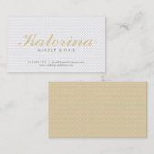 パターン（の模様が）ある金ゴールド名刺の名前 名刺 (正面/裏面)