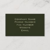 パターン（の模様が）ある陰陽セージ緑ID325 名刺 (裏面)