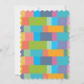 パターン(の模様が)ある&カラー赤ちゃんシャワー 招待状 (裏面)