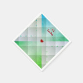 パターン（の模様が）ある スタンダードカクテルナプキン (角)