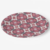 パターン（の模様が）ある ペーパープレート (アングル)