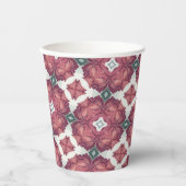 パターン（の模様が）ある 紙コップ (正面)