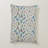 パターン アクセント フラワー ブラシ ポリエステル ピロー (裏面(縦))