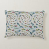 パターン アクセント フラワー ブラシ ポリエステル ピロー (裏面)