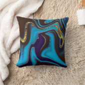 パターン アブストラクト マーブル クッション (ブランケット)
