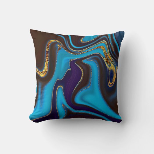 パターン アブストラクト マーブル クッション (正面)